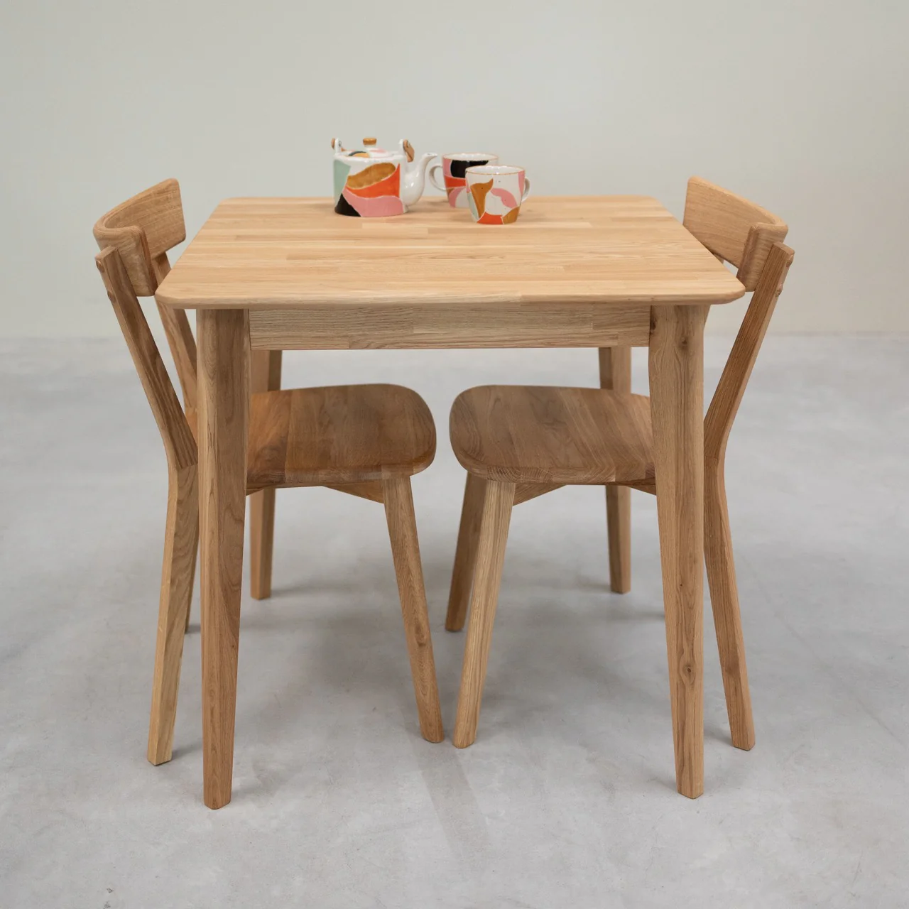 Mesa de comedor cuadrada de madera maciza de roble GUSTAF | NordicStory - Image 7