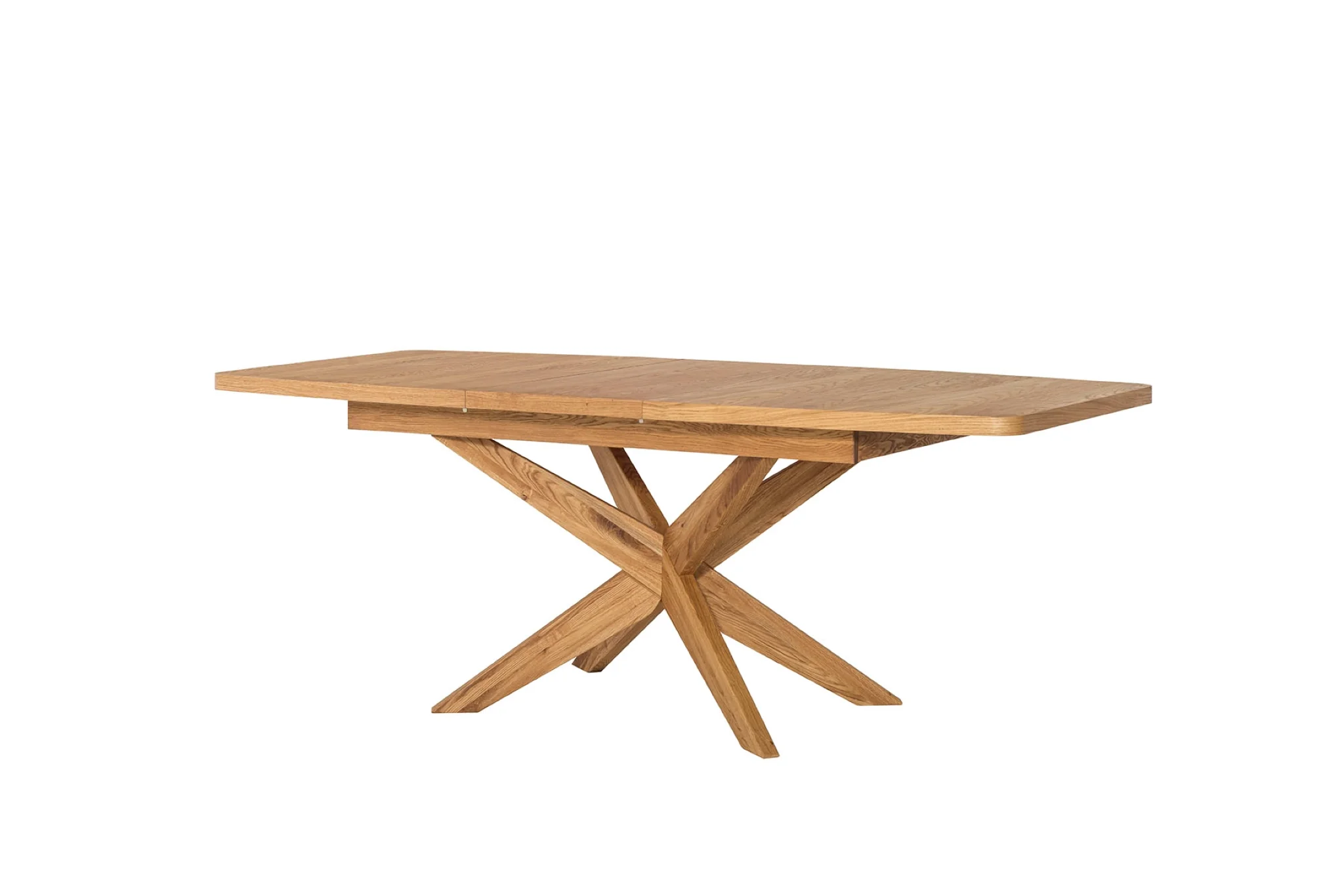 Mesa de comedor extensible con patas cruzadas madera maciza roble VELLE 39 | LoftStory - Image 6