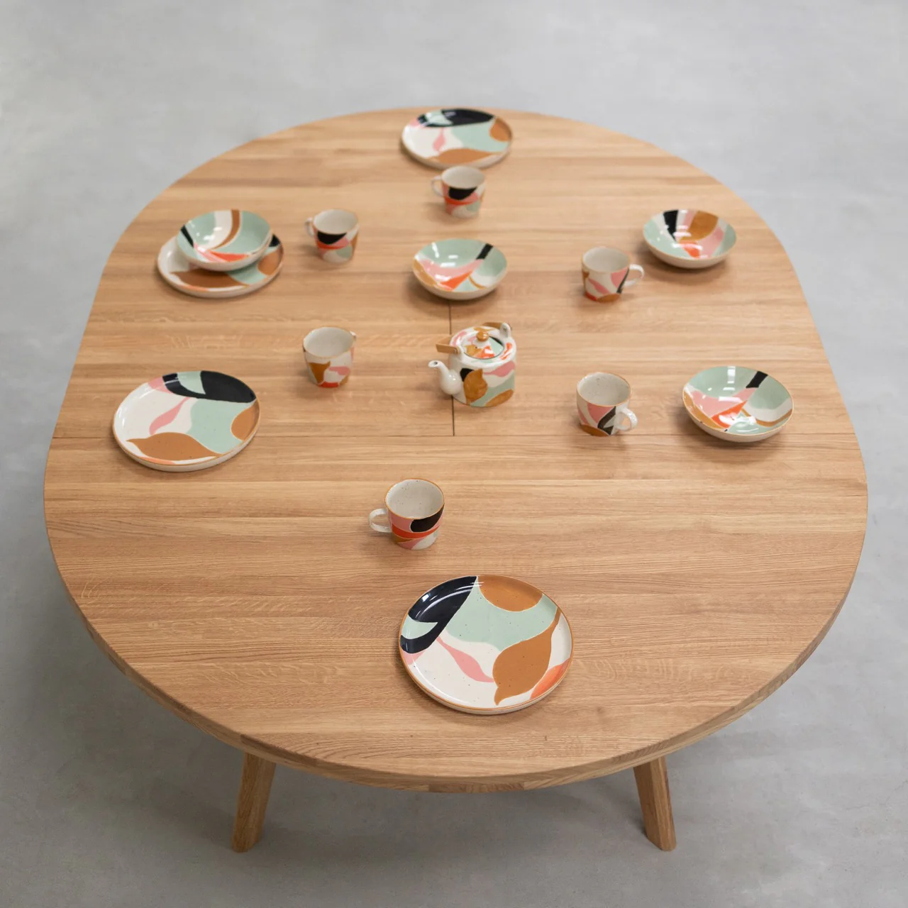 Mesa de comedor redonda y extensible de madera maciza de roble LEA | NordicStory - Image 14