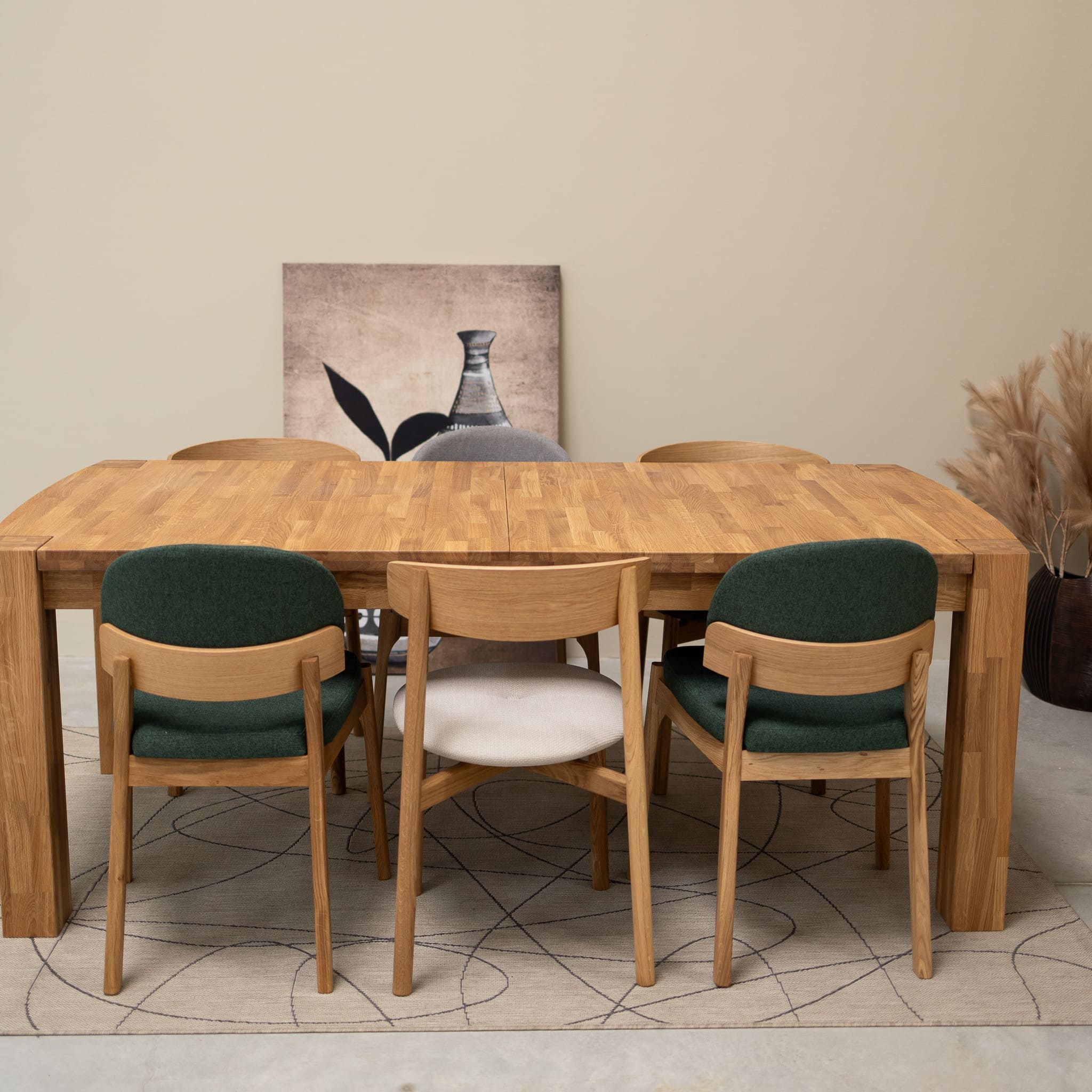Mesa rectangular de comedor extensible madera de roble BALDER hasta 5 m | NordicStory - Image 4
