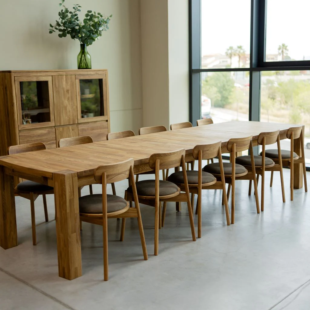 Mesa rectangular de comedor extensible madera de roble BALDER hasta 5 m | NordicStory - Image 5