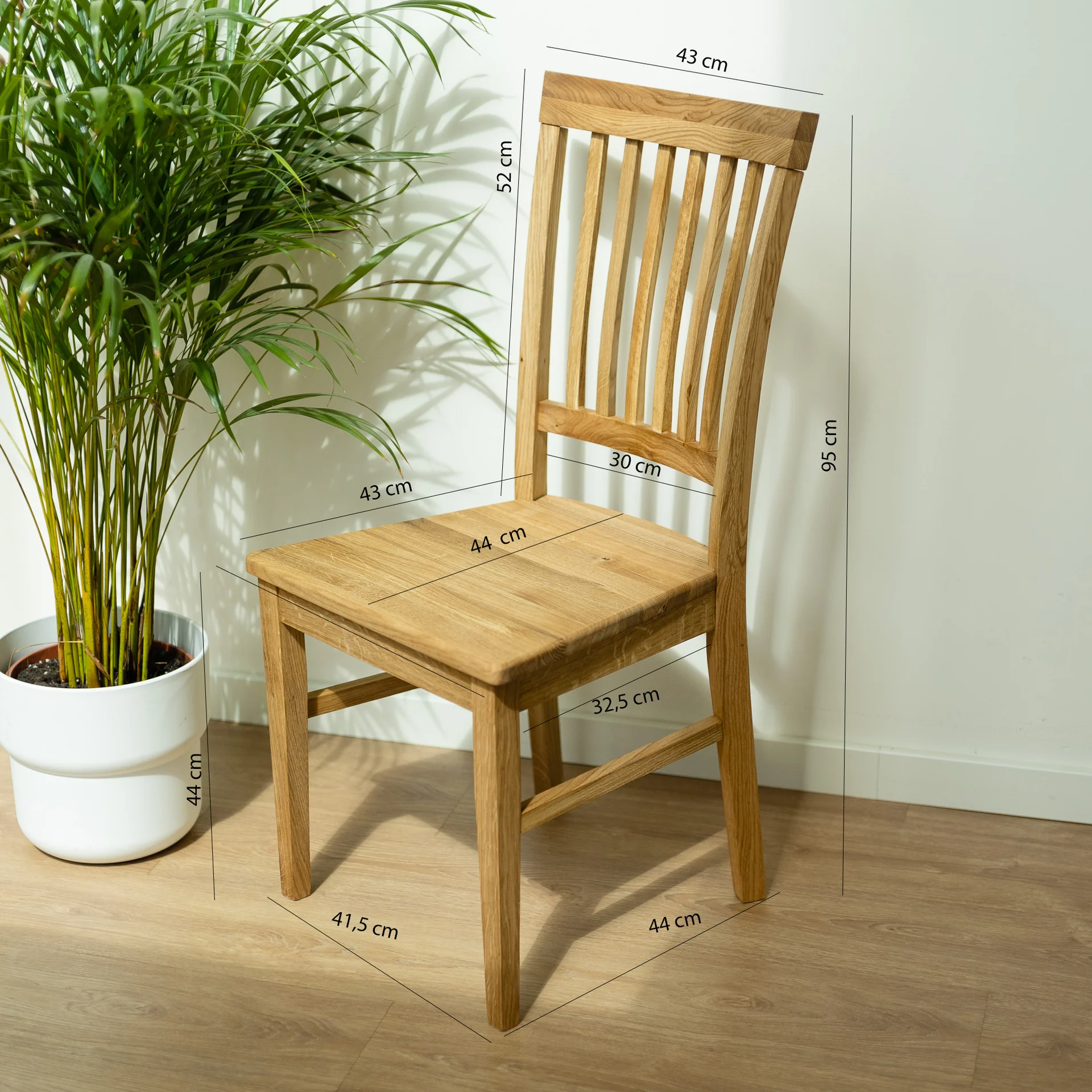 Pack de 2 o 4 Sillas de Comedor de Madera Maciza de Roble Provance | NordicStory - Image 8