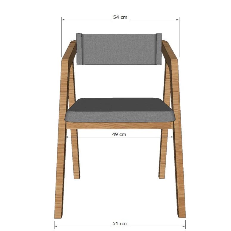 Pack de 2 o 4 Sillas de comedor madera maciza roble tapizadas Soho | NordicStory - Image 4