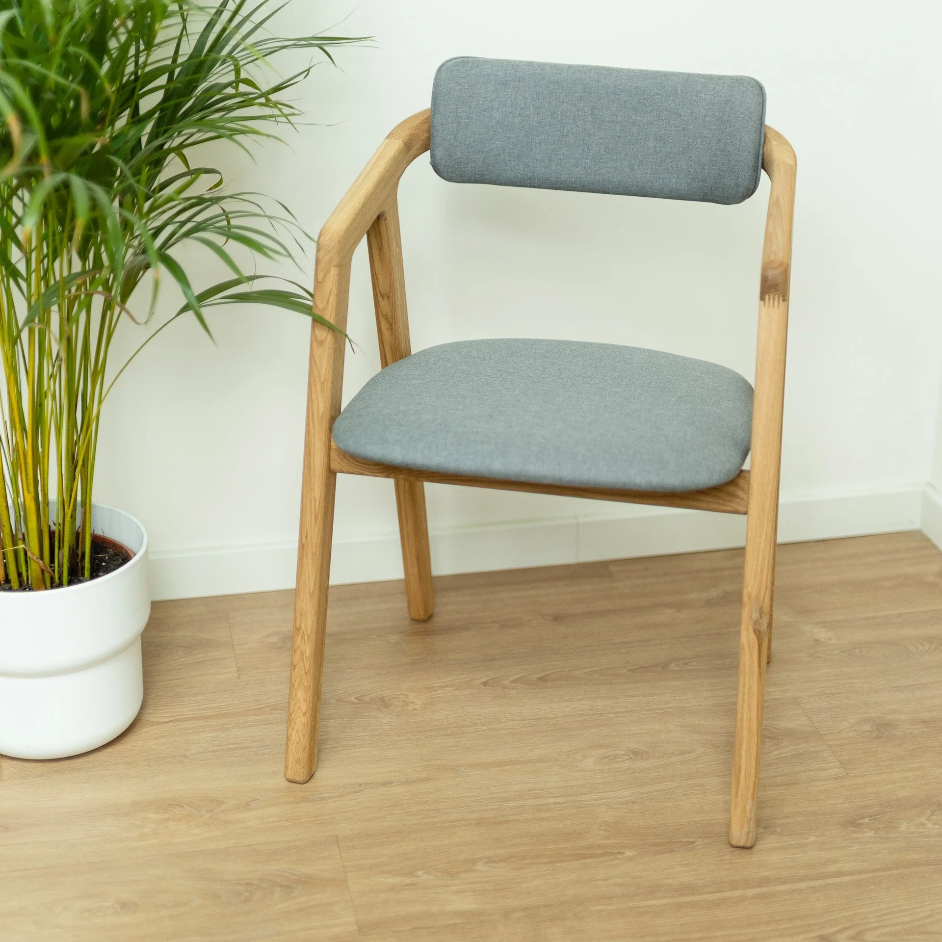 Pack de 2 o 4 Sillas de comedor madera maciza roble tapizadas Soho | NordicStory - Image 8