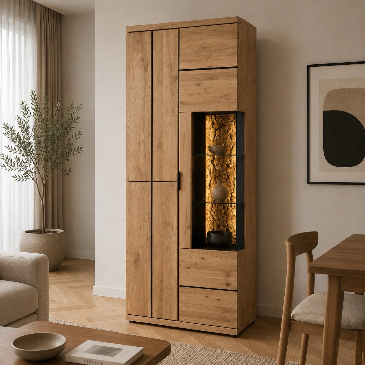Vitrina de madera roble NAPOLI| LoftStory - Image 2