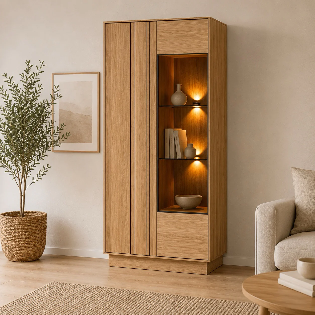 Vitrina de madera roble JOIN 15 | LoftStory