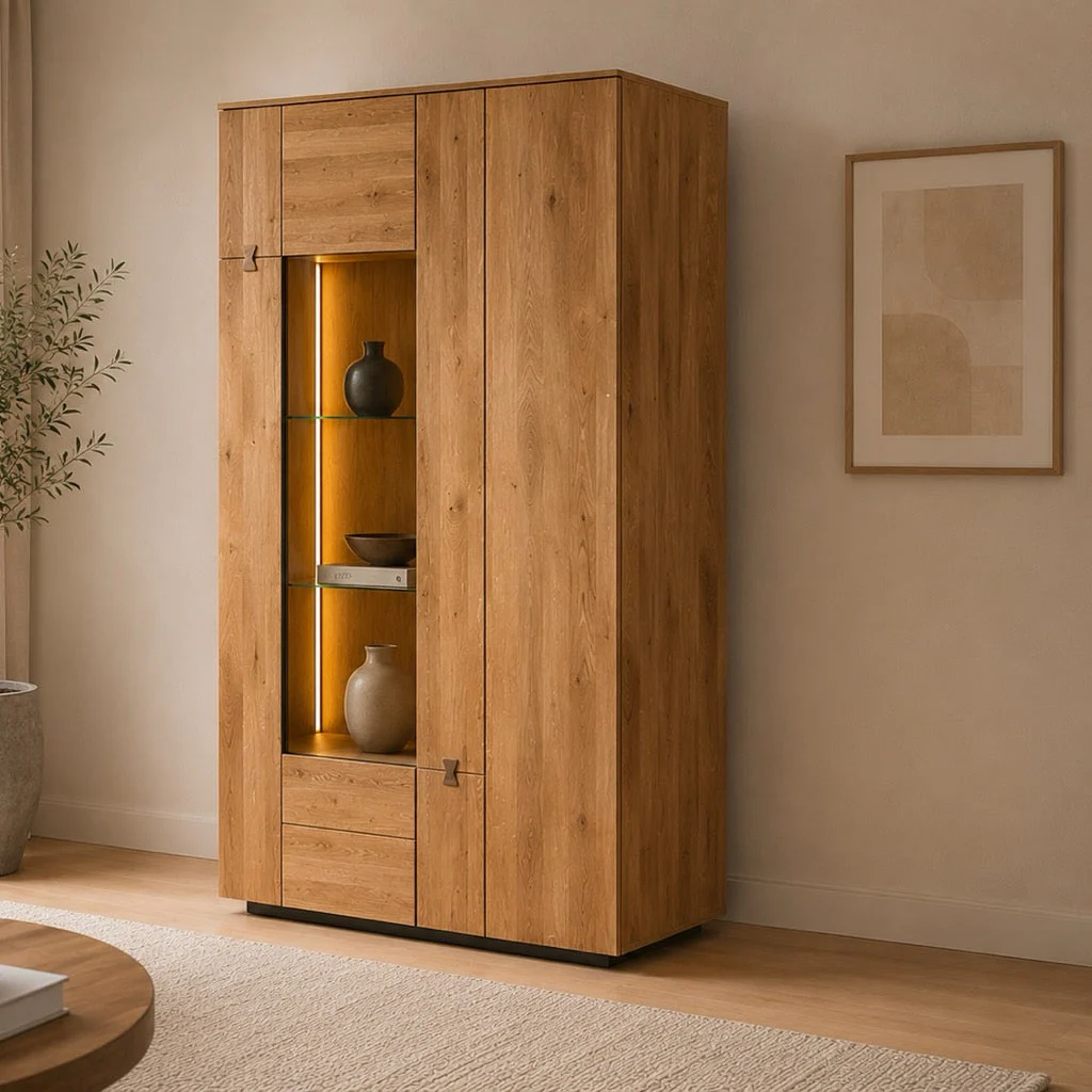 Vitrina de madera roble MINURA 15 | LoftStory
