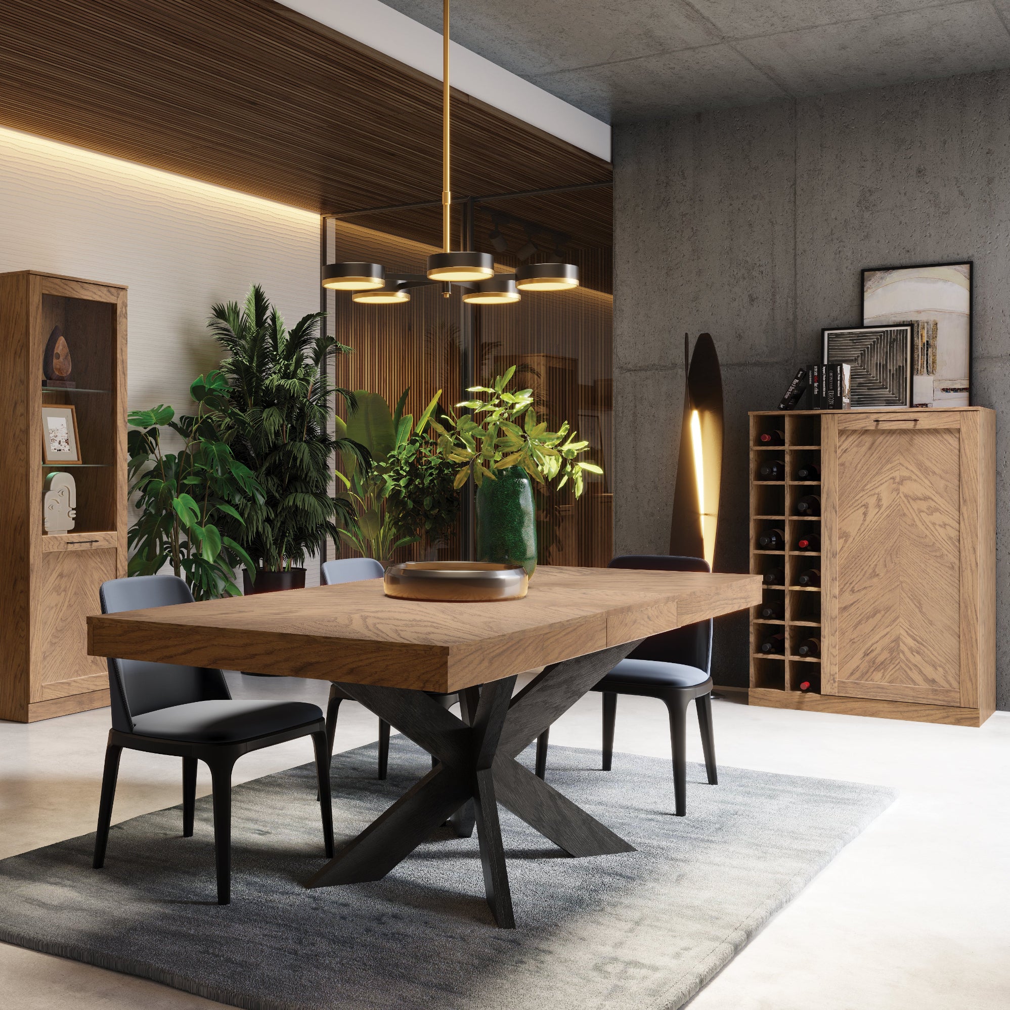 Mueble bar de madera roble COZY 15, 100×140×50 cm | LoftStory - Image 4