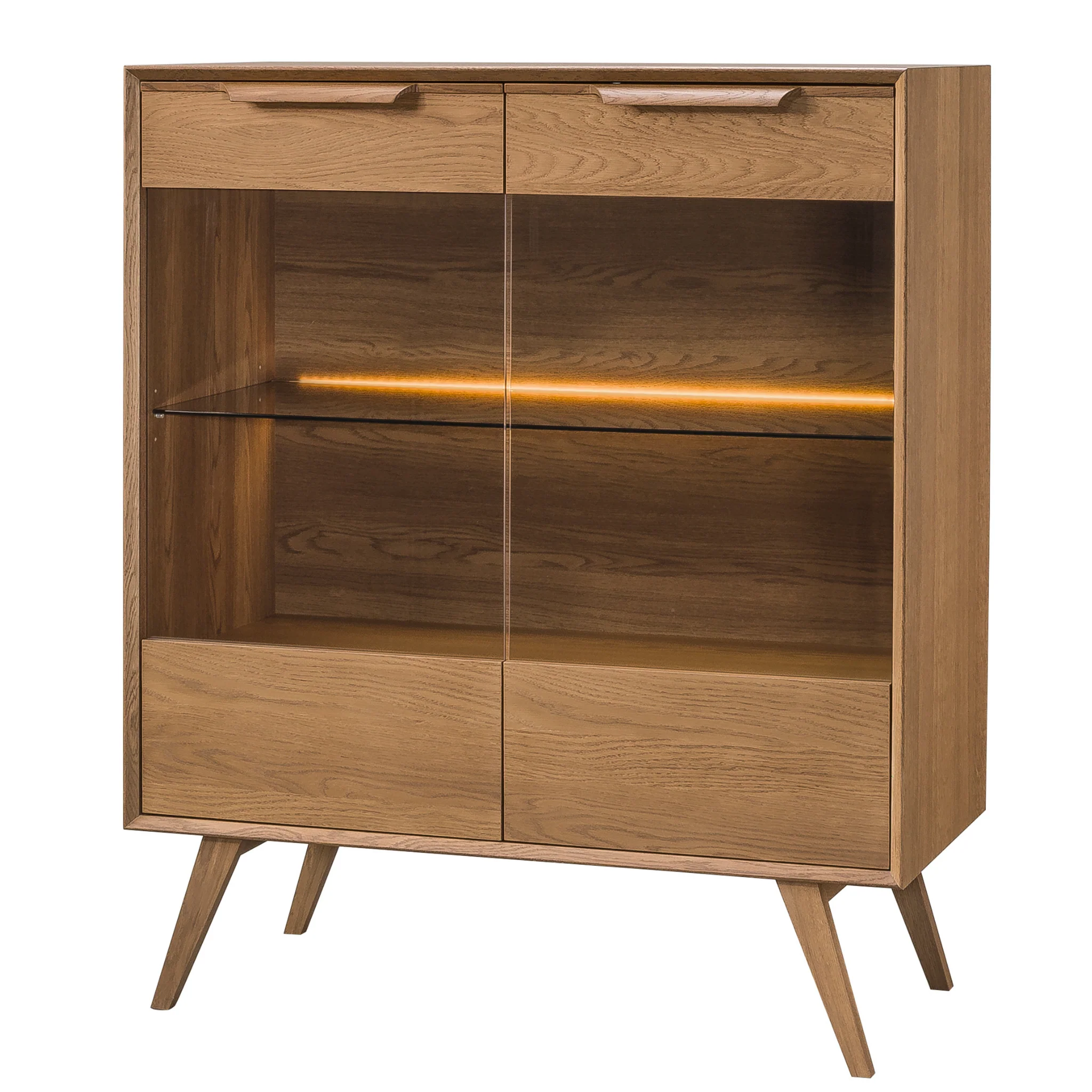 Vitrina de madera roble LEO 16 | LoftStory