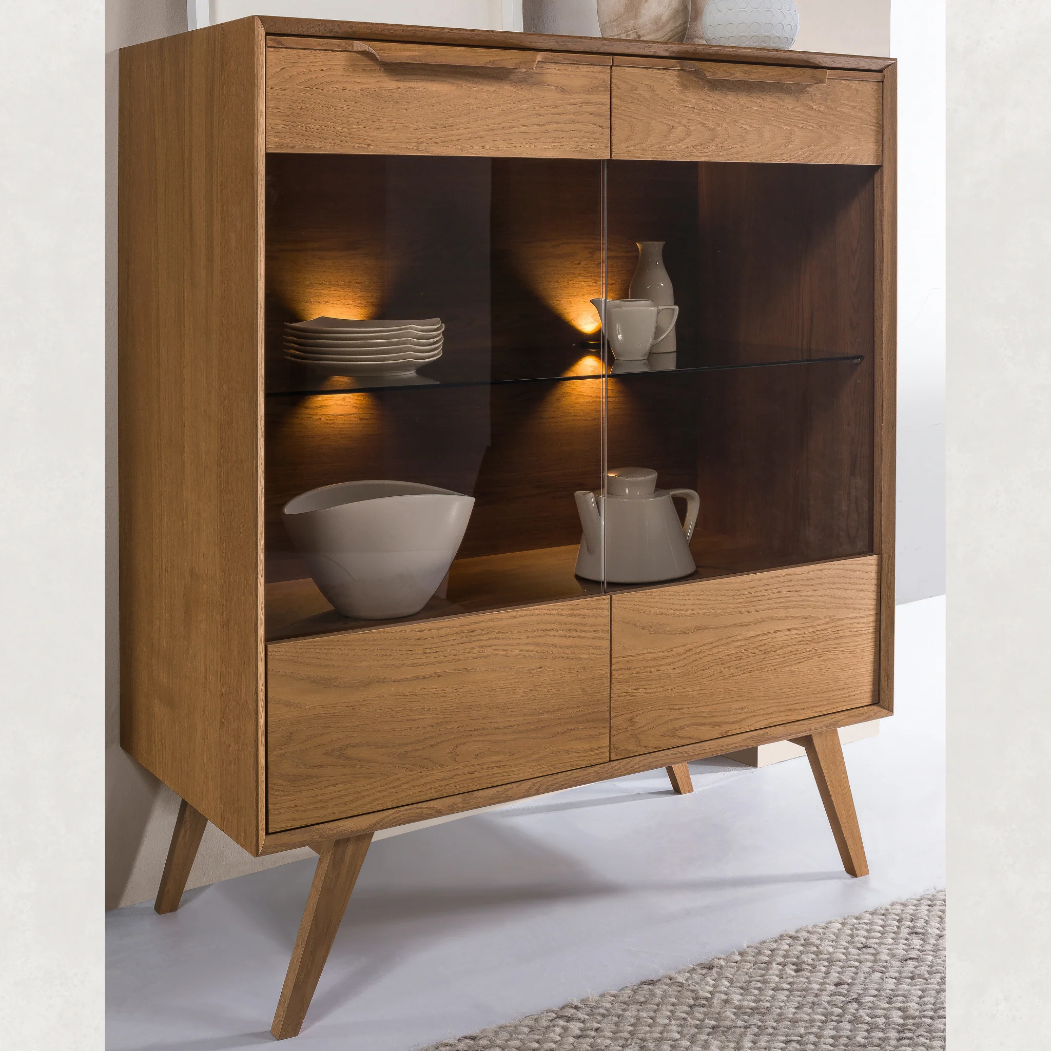 Vitrina de madera roble LEO 16 | LoftStory - Image 7